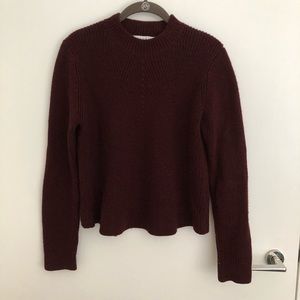 COPY - Sandro Burgundy Knit Sweater